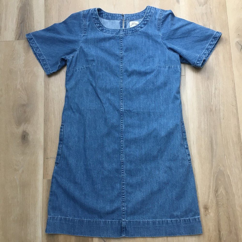 2/$30 ☀️ J. Crew Denim Flutter-Sleeve Dress